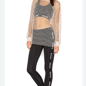 IVY PARK Taupe Long Sleeve Mesh Top